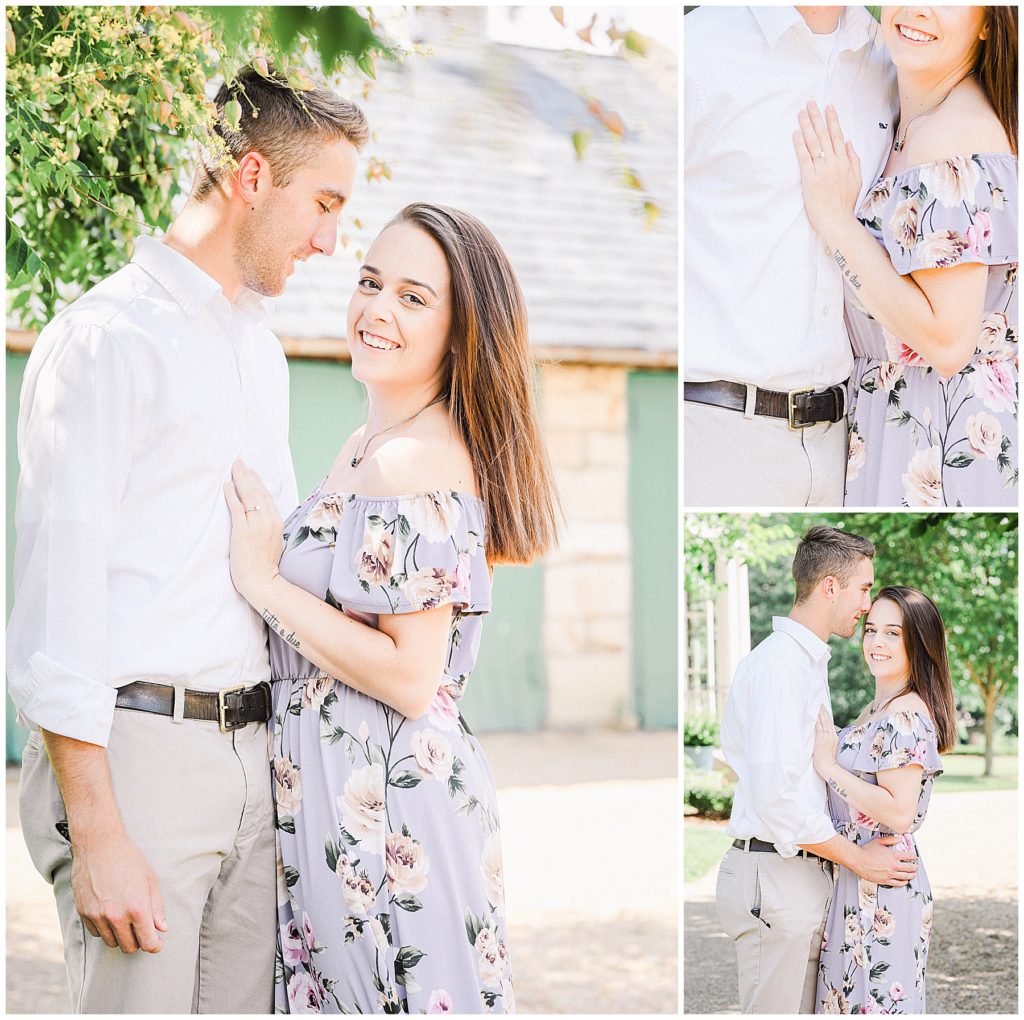 Engagement session at Melcher's Home and Studio Downtown Fredericksburg Virginia