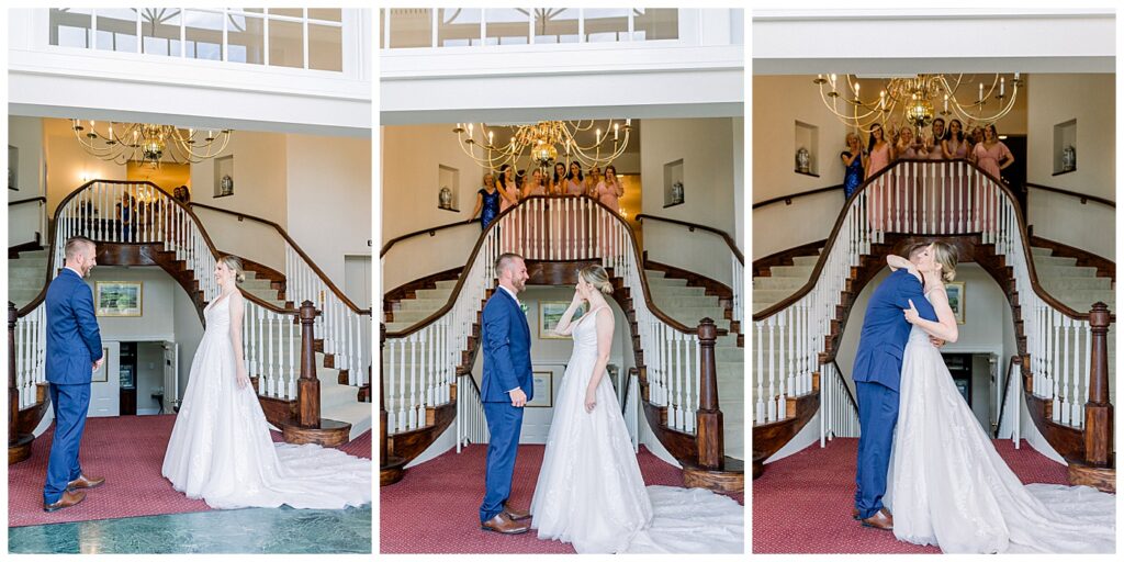 first look, Leesburg Virginia wedding